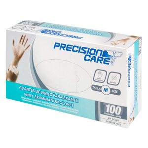 Guante Examen Vinilo Transparente Talla M X 100 Und