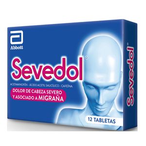 Sevedol Acetaminofen/acetilsalicilico/cafeina X 12 Tabl