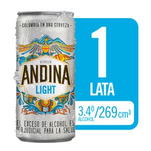 Cerveza Andina Ligh Lata X 269 Ml