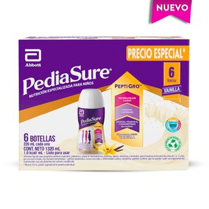 Pediasure Liquido Vainilla X 220 Ml Pack X 6 Und Precio Especial