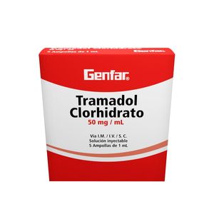 Tramadol 50 Mg /ml X 5 Amp