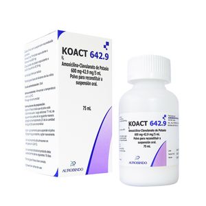 Koact 642.9 Amoxicilina 600 Mg/clavulanato De Potasio 42.9 Mg Suspension X 75 Ml