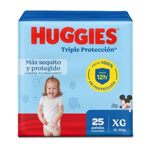 Panal Huggies Triple Proteccion Talla Xg/4 X 25 Und