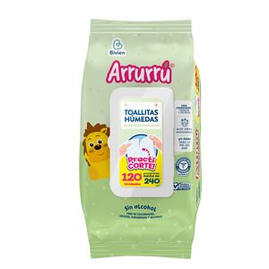 Toallas Humedas Arrurru Aloe Vera Extra Acolchonadas X 120 Und
