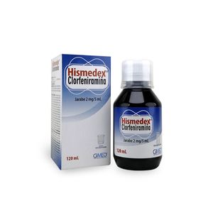 Hismedex Clorfeniramina 2 Mg/5 Ml Jarabe X 120 Ml