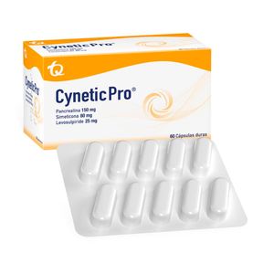 Cynetic Pro Pancreatina/simeticona/levosulpiride 150/80/25 Mg X 60 Cap