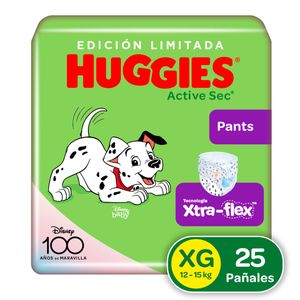 Panal Huggies Active Sec Pants Talla Xg/4 X 25 Und