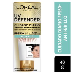 Crema Facial Loreal Uv Defender Anti-brillo Spf 50 X 40 Gr