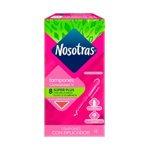 Tampon Nosotras Super Aplicador Plus X 8 Und