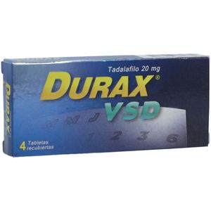 Durax Vsd Tadalafilo 20 Mg X 4 Tabl