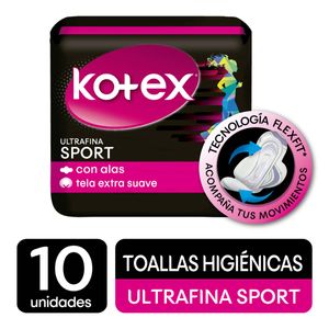 Toalla Kotex Ultrafina Sport Pqte X 10 Und