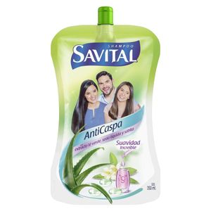 Shampoo Savital Anticaspa Te Verde Y Sabila Doypack X 350 Ml
