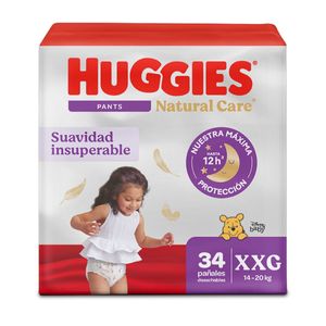 Panal Huggies Natural Care Pants Talla Xxg/5 X 34 Und