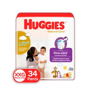 Panal Huggies Natural Care Pants Talla Xxg Pqte X 34 Und