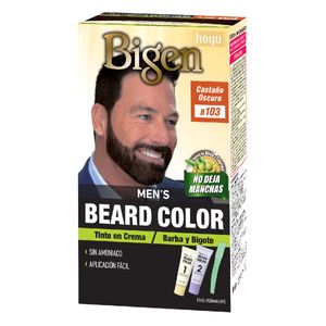 Tinte Bigen Mens Barba Y Bigote Kit Castano Oscuro