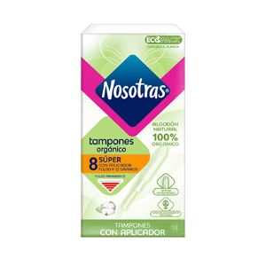 Tampon Nosotras Super Aplicador Organico X 8 Unidades