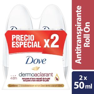 Desodorante Dove Rollon Dermo Aclarant X 50 Ml X 2 P.esp