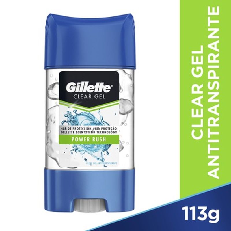  Gillette M-BB-1513 Clear Gel Power Rush por Gillette para  hombres - Desodorante en barra de 4 onzas : Belleza y Cuidado Personal
