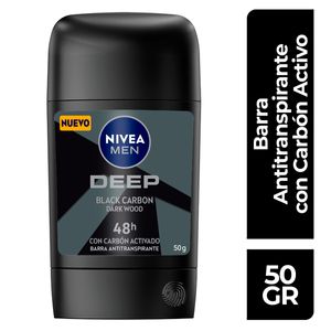 Desodorante Nivea Barra Men Deep Black Carbon X 50 Gr