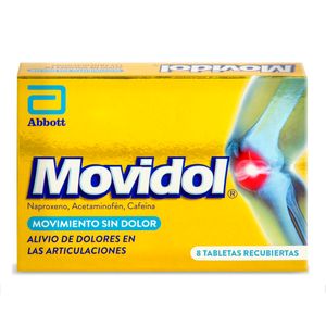 Movidol Acetaminofen/naproxeno/cafeina 250/220/65 Mg X 8 Tabl