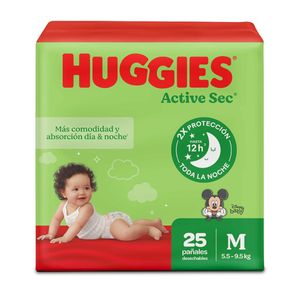 Panal Huggies Active Sec Talla M/2 X 25 Und