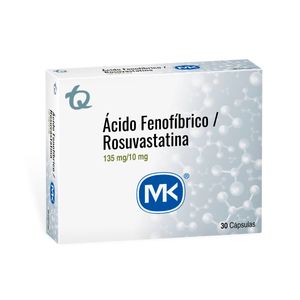 Acido Fenofibrico/rosuvastatina 135/10 Mg X 30 Cap