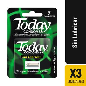 Condones Today Sin Lubricar Blister X 3 Und