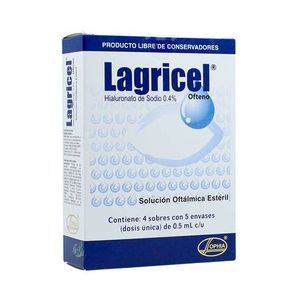 Lagricel Ofteno Hialuronato Sodico 4 Mg Oftalmico X 20 Dosis