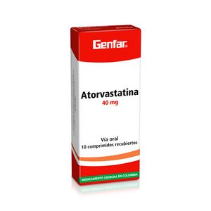 Atorvastatina 40 Mg X 10 Tabl