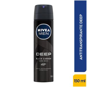 Desodorante Nivea Aerosol Men Deep Dry Y Clean Feel X 150 Ml