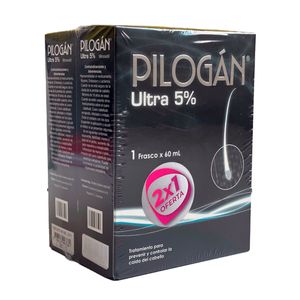 Pilogan (minoxidil 5%) Locion Ultra Frasco X 60 Ml Pague 1 Lleve 2