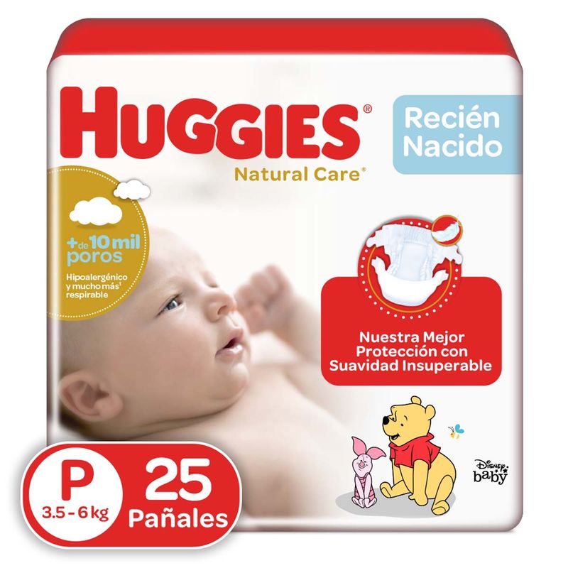 Pañales Huggies Natural Care Recién Nacido