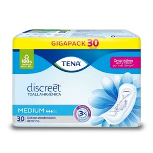 Tena Toalla Discreet Medium X 30 Und