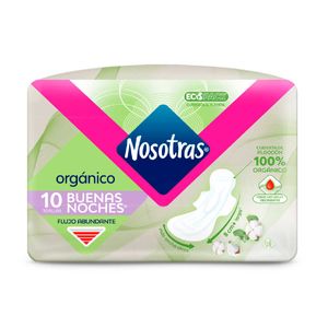 Toallas Nosotras Buenas Noches Organica Alas X 10 Unidades