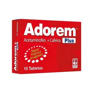 Adorem Plus Acetaminofen/cafeina 500/50 Mg X 10 Tabl