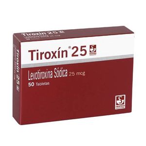 Tiroxin Levotiroxina 25 Mcg X 50 Tabl