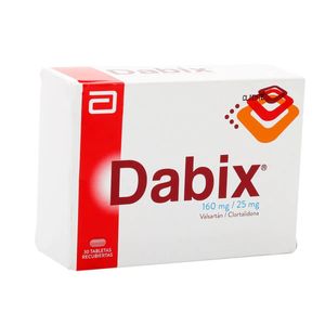 Dabix Valsartan/clortalidona 160/25 Mg X 30 Tabl