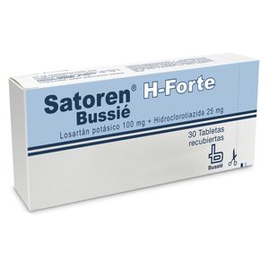 Satoren H Forte Losartan/hidroclorotiazida 100/25 Mg X 30 Tabl