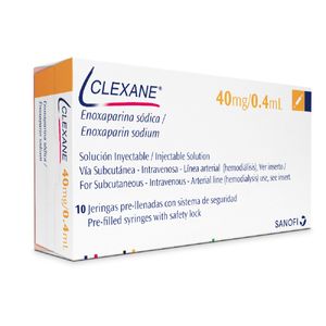 Clexane Enoxaparina 40 Mg/0.4 Ml X 10 Jeringas Prellenadas