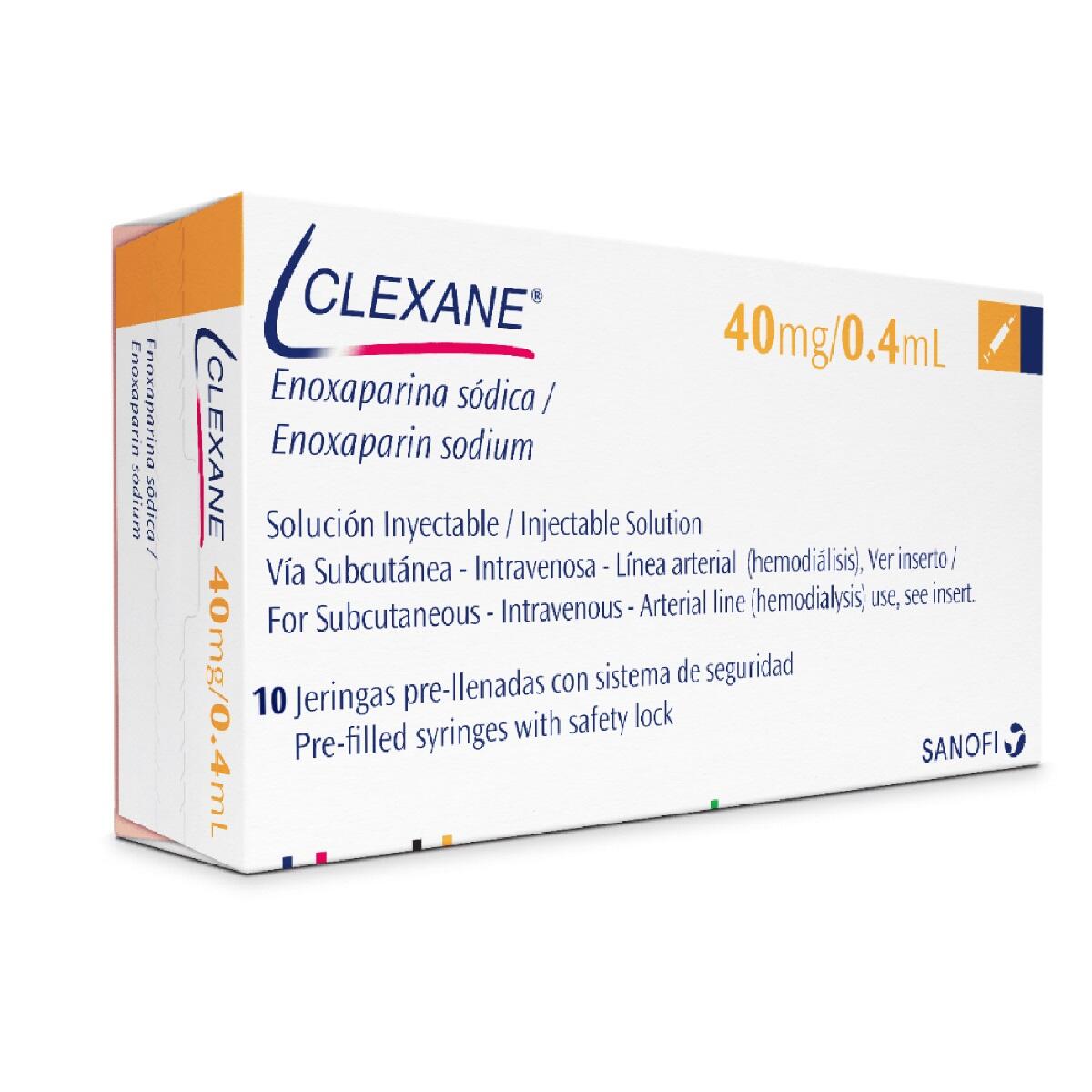 Ki | Clexane Enoxaparina 40 Mg/0.4 Ml X 10 Jeringas Prellenadas