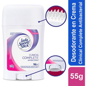 Desodorante Lady Speed Stick Crema Clinical Complete Antibacterial X 55 Gr