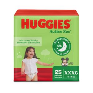 Panal Huggies Active Sec Talla Xxxg/6 X 25 Und