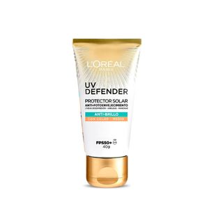 Crema Facial Loreal Uv Defender Anti-brillo Color Medio Fps 50+ X 40 Gr