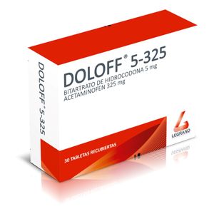 Doloff Hidrocodona/acetaminofen 5/325 Mg X 30 Tabl