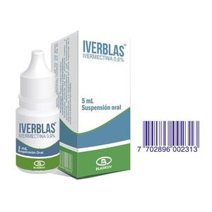 Iverblas (ivermectina 0.6%) Gotas Frasco X 5 Ml