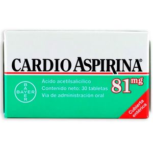 Cardioaspirina Acido Acetilsalicilico 81 Mg X 30 Tabl