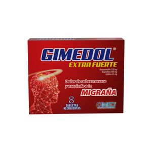 Gimedol Extra Fuerte Acetaminofen/ibuprofeno/cafeina X 8 Tabl