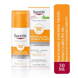 Protector Solar Eucerin Facial Antiedad Fps 50+ Tono Claro X 50 Ml