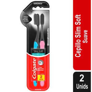 Cepillo Dental Colgate Slim Soft Carbon Suave X 2 Und