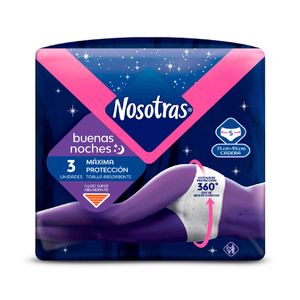 Toallas Nosotras Panty Buenas Noches Talla L-xl X 3 Und